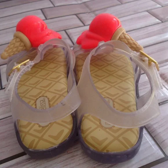 SIZE 3. Mini Melissa girl's jelly sandals. - Picture 8 of 16